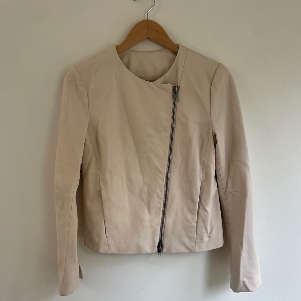 Vince lamb leather biker jacket size M
